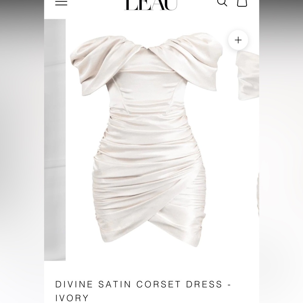 Ivory satin corset dress - divine satin corset dress in ivory size L
